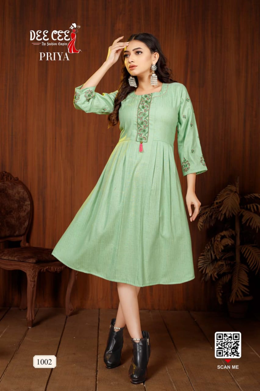Priya By Dee Cee Rayon Anarkali Kurtis Wholesale Clothing Suppliers In India